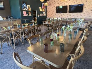 tablescape of private event in Either/Or