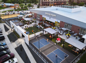 aerial view of the vense, Smash Park
